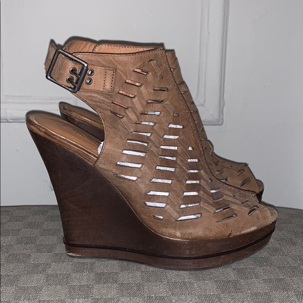 Brown DKNY wedges